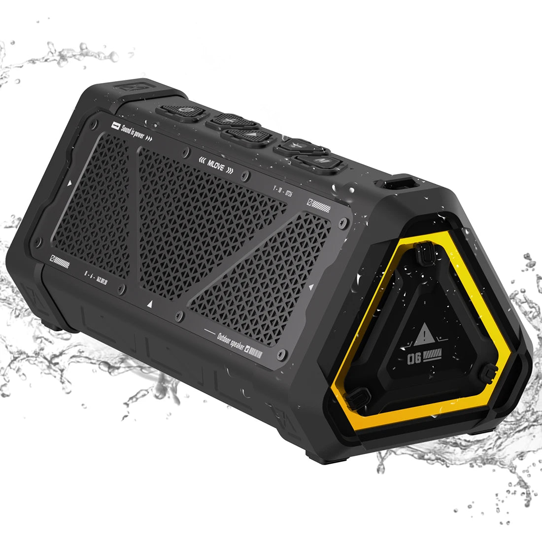 40W Outdoor Bluetooth Speaker – IPX7 Waterproof, RGB Lights, TWS, Micro SD, 12H Playtime