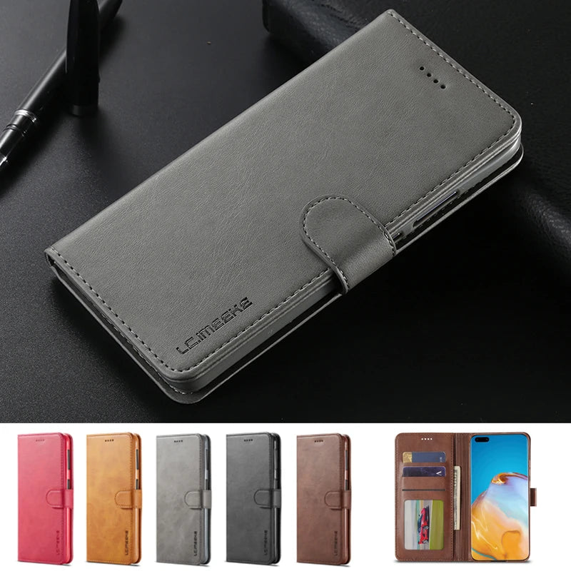 Samsung Galaxy A03 Leather Wallet Flip Case – Magnetic, Card Holder, Luxury Cover