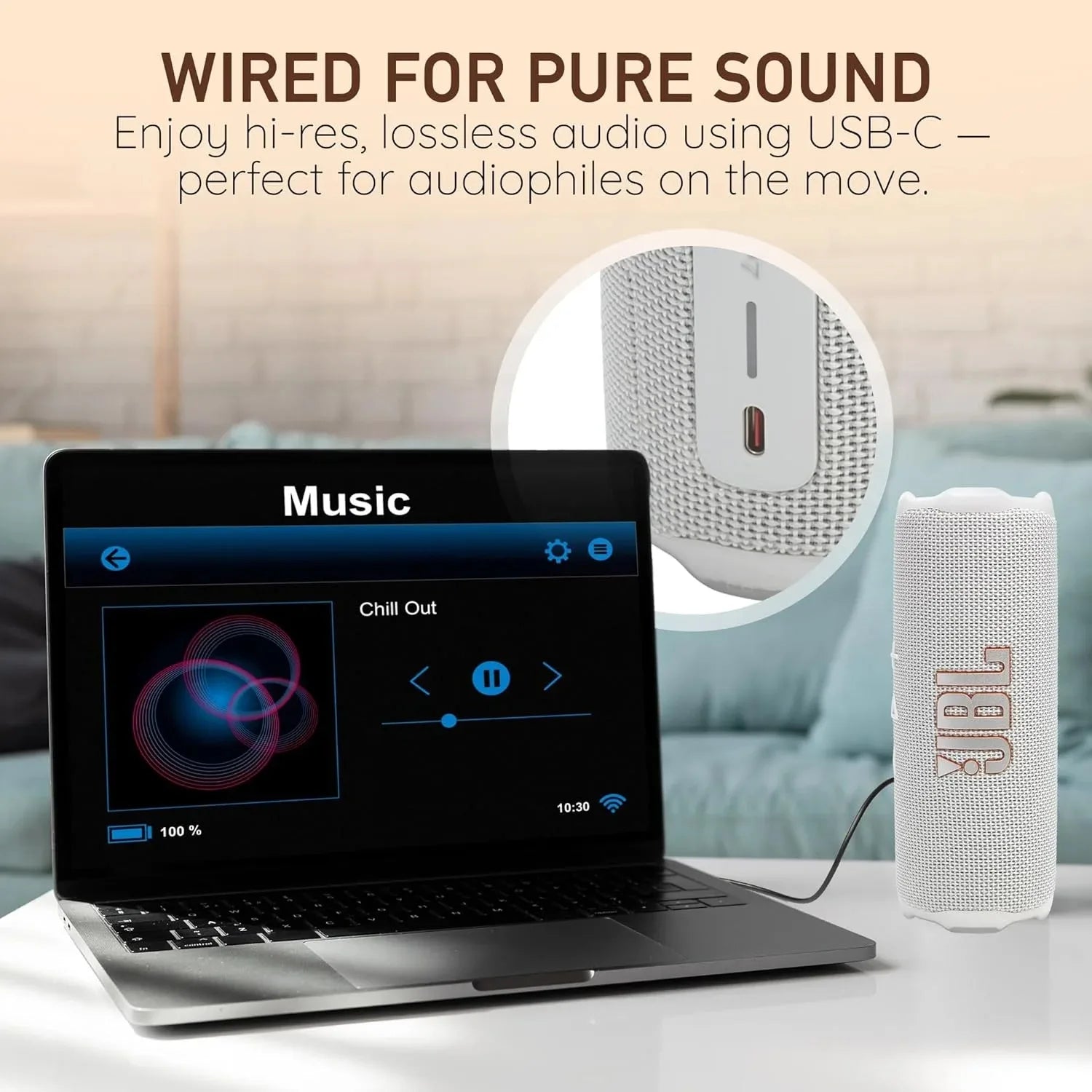 JBL Flip 7 Portable Bluetooth Speaker – IP68 Waterproof, 14H Playtime, Stereo Bass