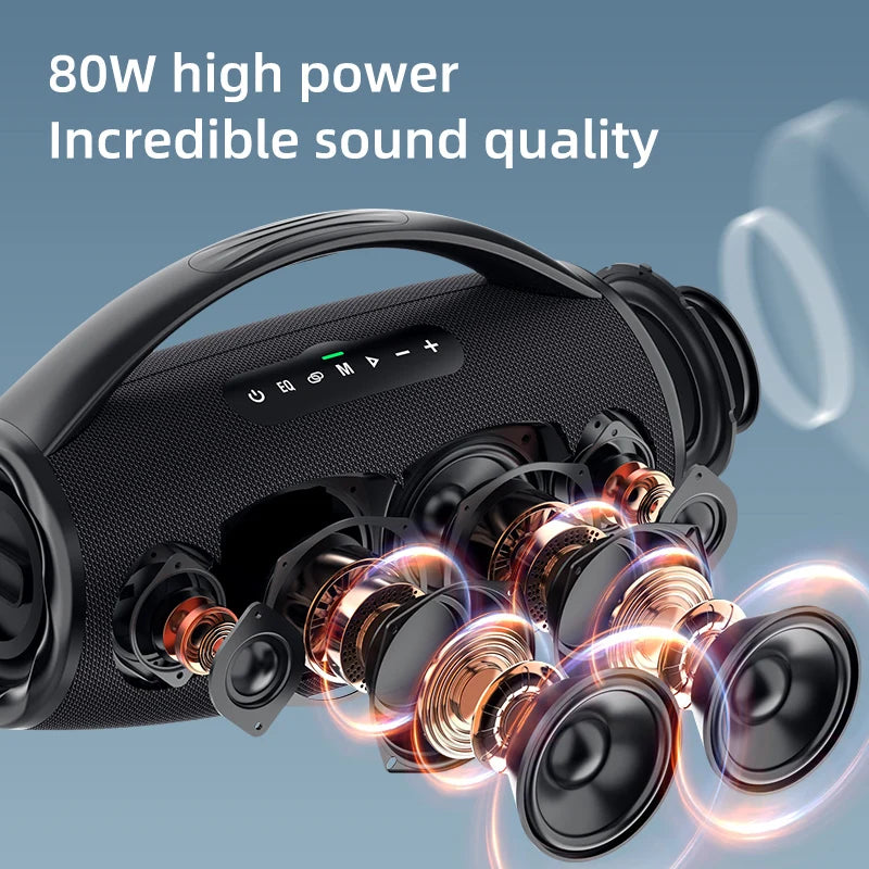 ZEALOT S97 80W Bluetooth Party Speaker — 16,000mAh, IPX6 Waterproof, RGB Lights & 360° Stereo