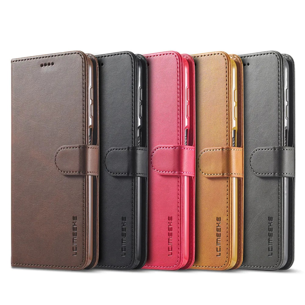 Samsung Galaxy A03 Leather Wallet Flip Case – Magnetic, Card Holder, Luxury Cover