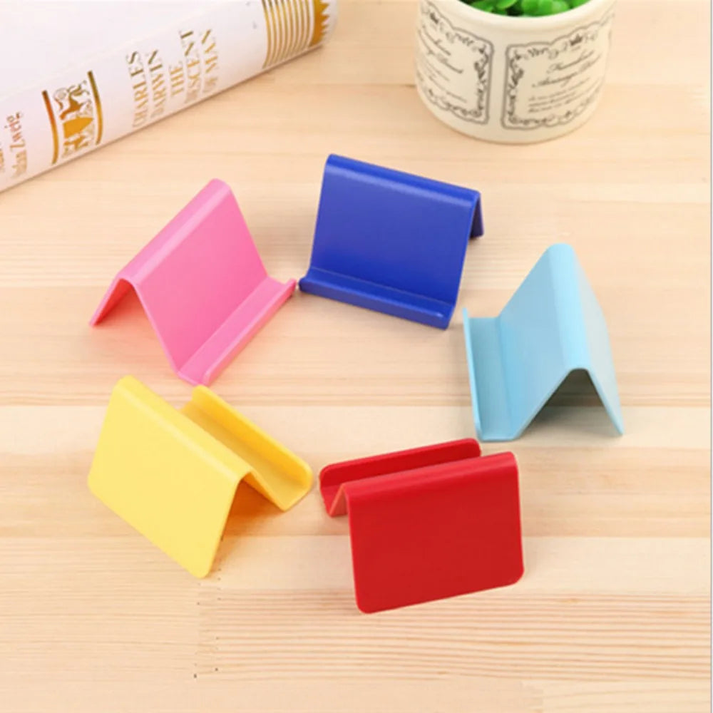 Mini Desktop Phone Stand — Portable Candy Color Desk Holder for Smartphones