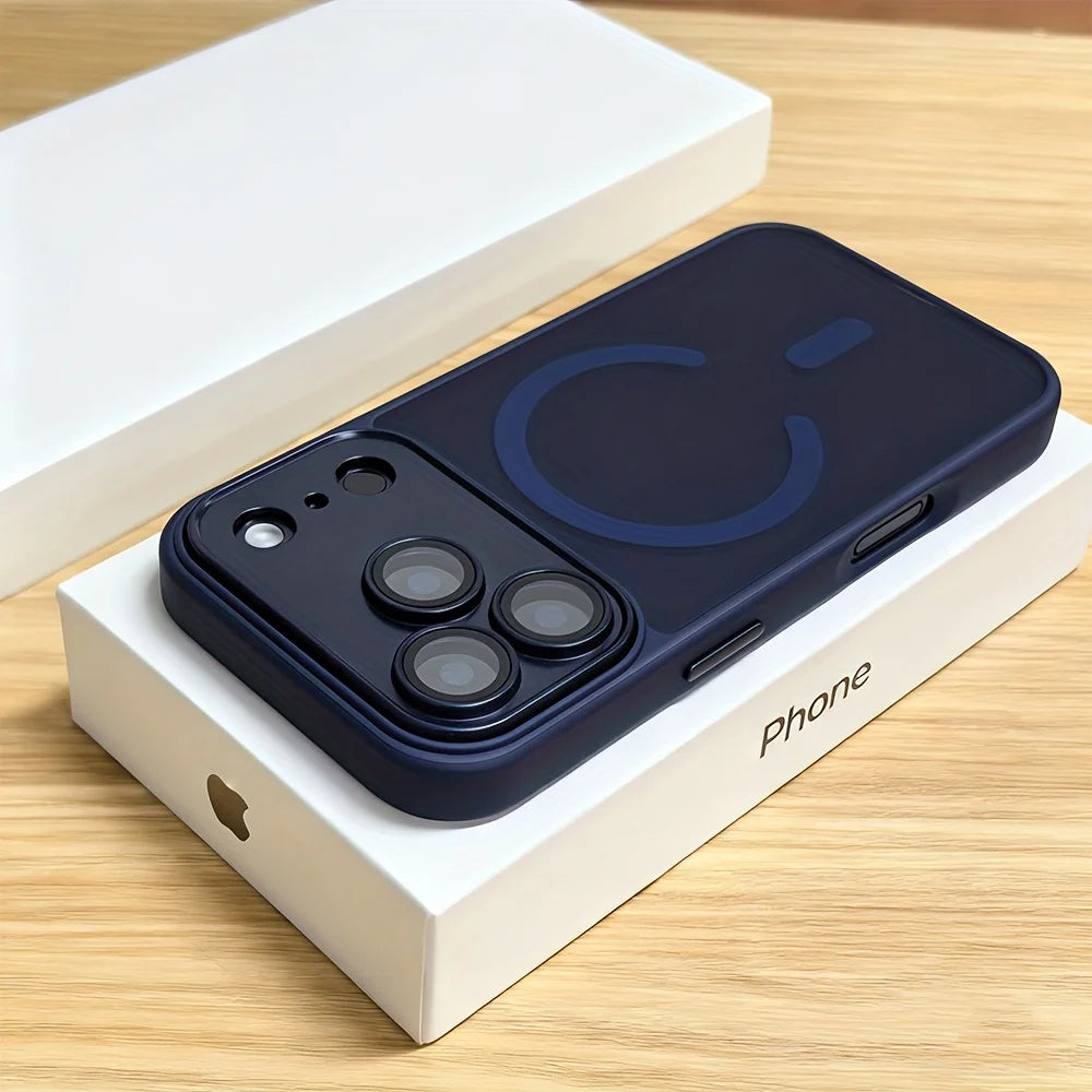 Matte Translucent MagSafe iPhone Case — Shockproof with Luxury Frosted Finish