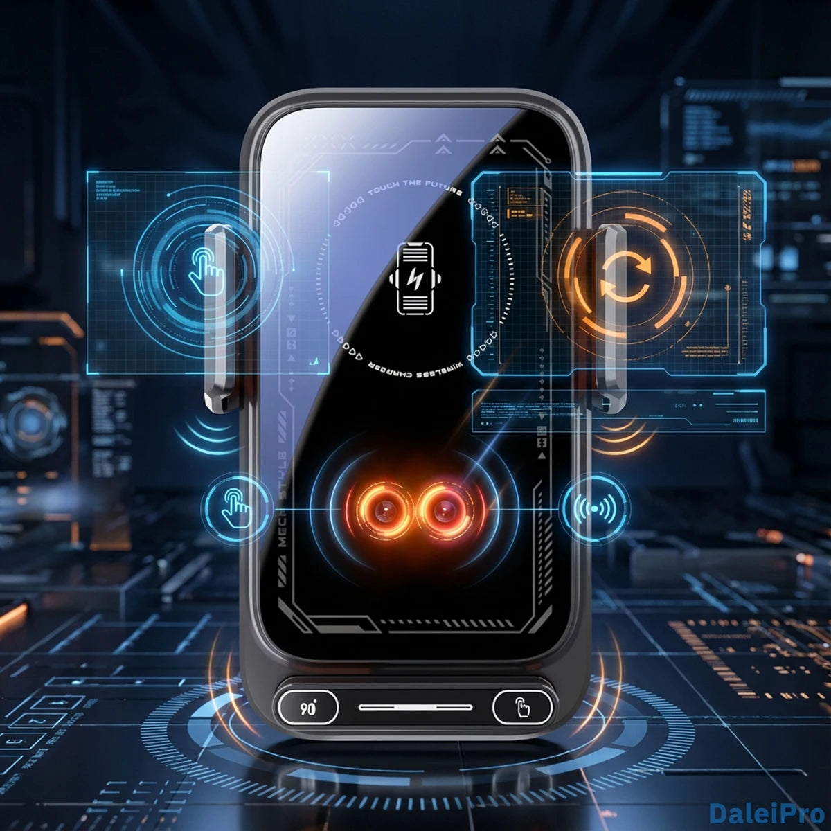 Smart Auto-Sensing Car Phone Mount — 15W Wireless Charging, One-Touch Release & 90° Rotation