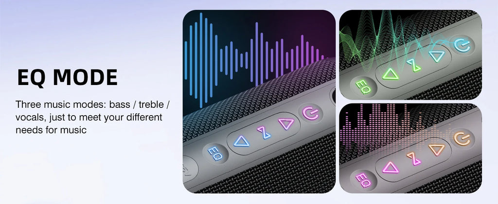 30W Portable Bluetooth Speaker – Deep Bass, RGB Lights, IPX7 Waterproof, 30H Playtime