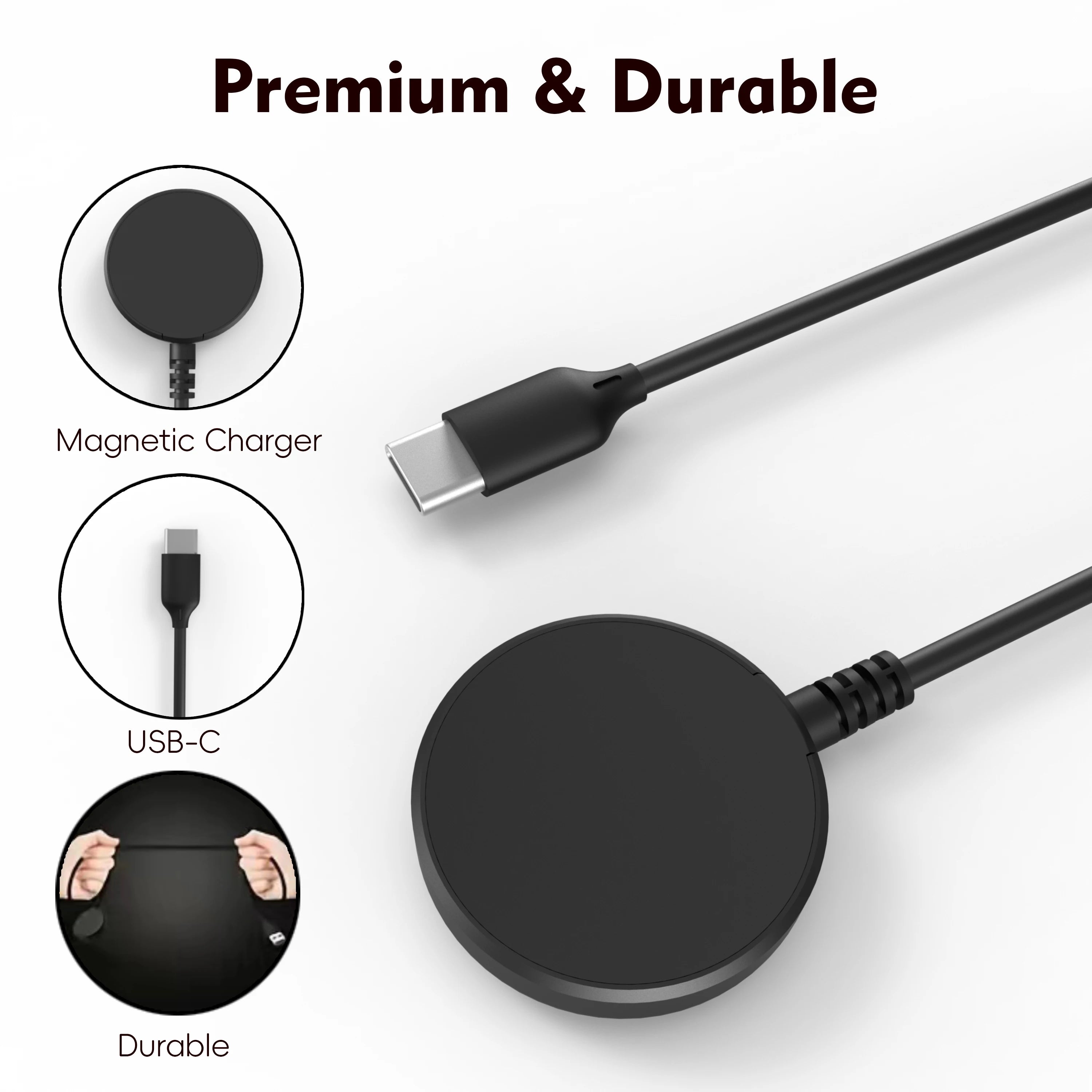 Samsung Galaxy Watch Magnetic Wireless Charger — USB-A & USB-C