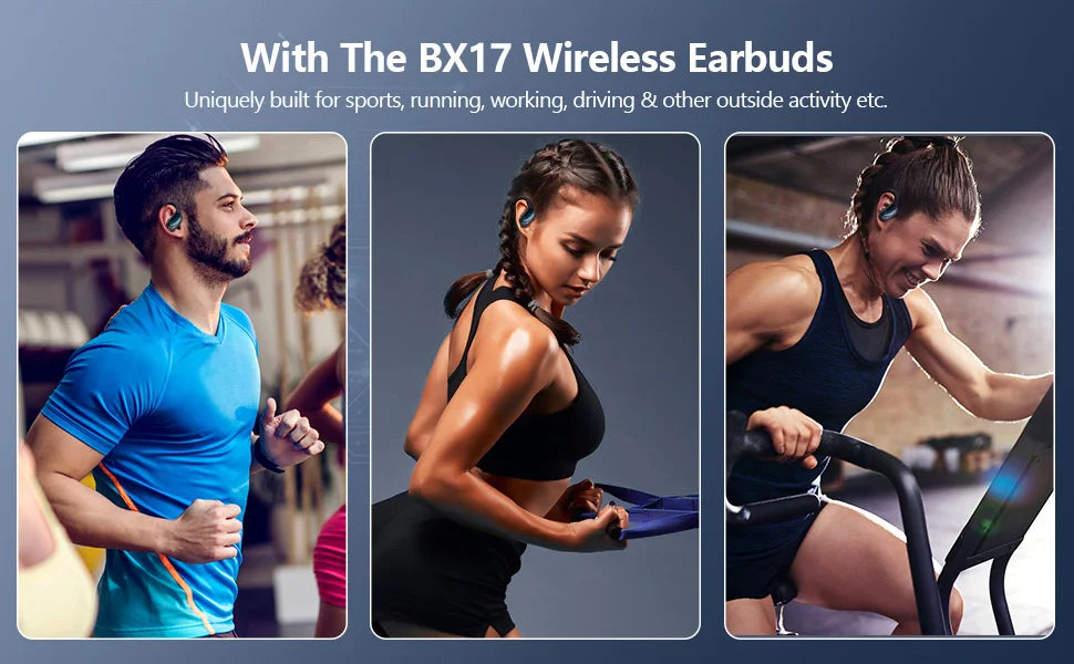 Bluetooth 5.3 Sport Earphones – TWS Earhook Headset with Mic, IPX6 Waterproof