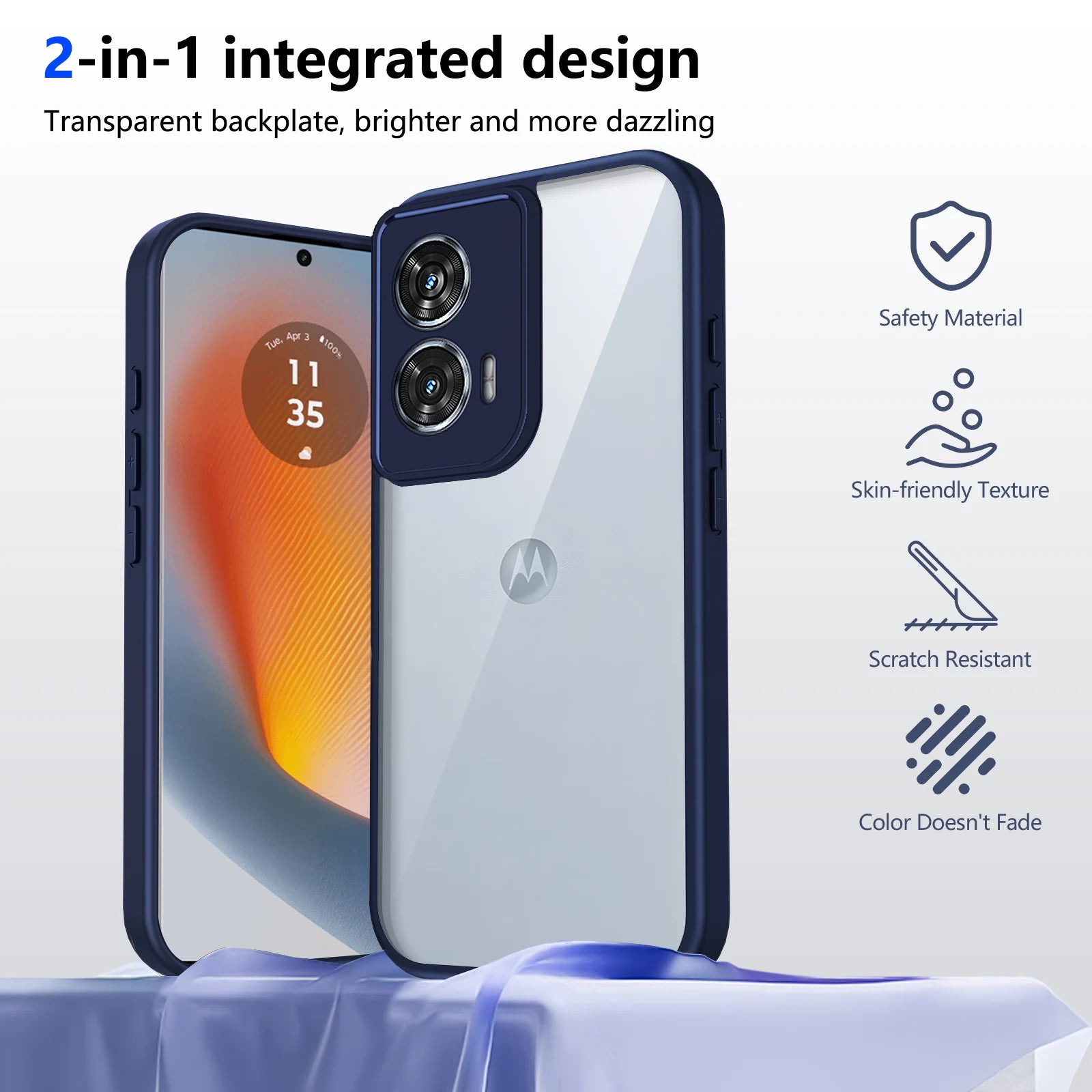 Motorola Moto G Series Airbag Shockproof Case – Clear TPU, Drop Protection