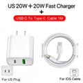 35W USB-C Fast Charger + Cable for iPhone & iPad | US & EU Plug