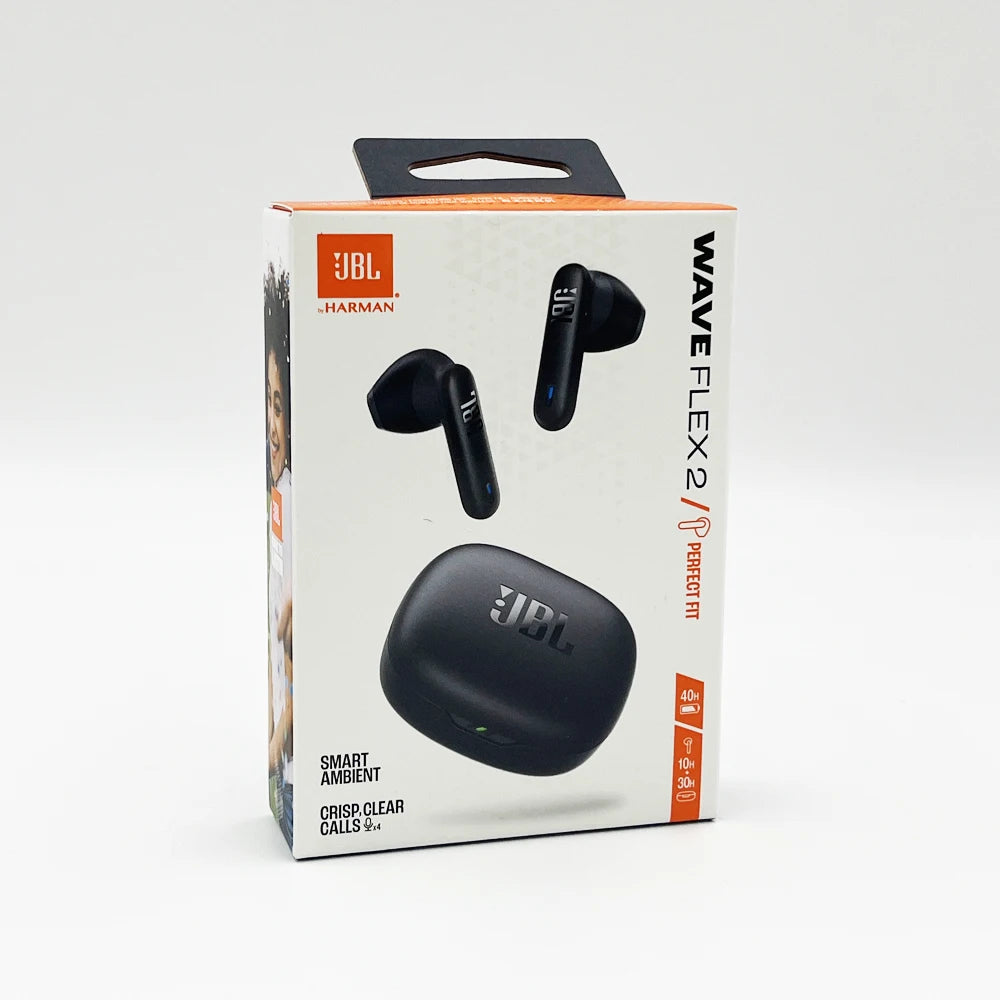 JBL Wave Flex 2 True Wireless Earbuds – Semi In-Ear, Bluetooth 5.3, Call Noise Cancelling