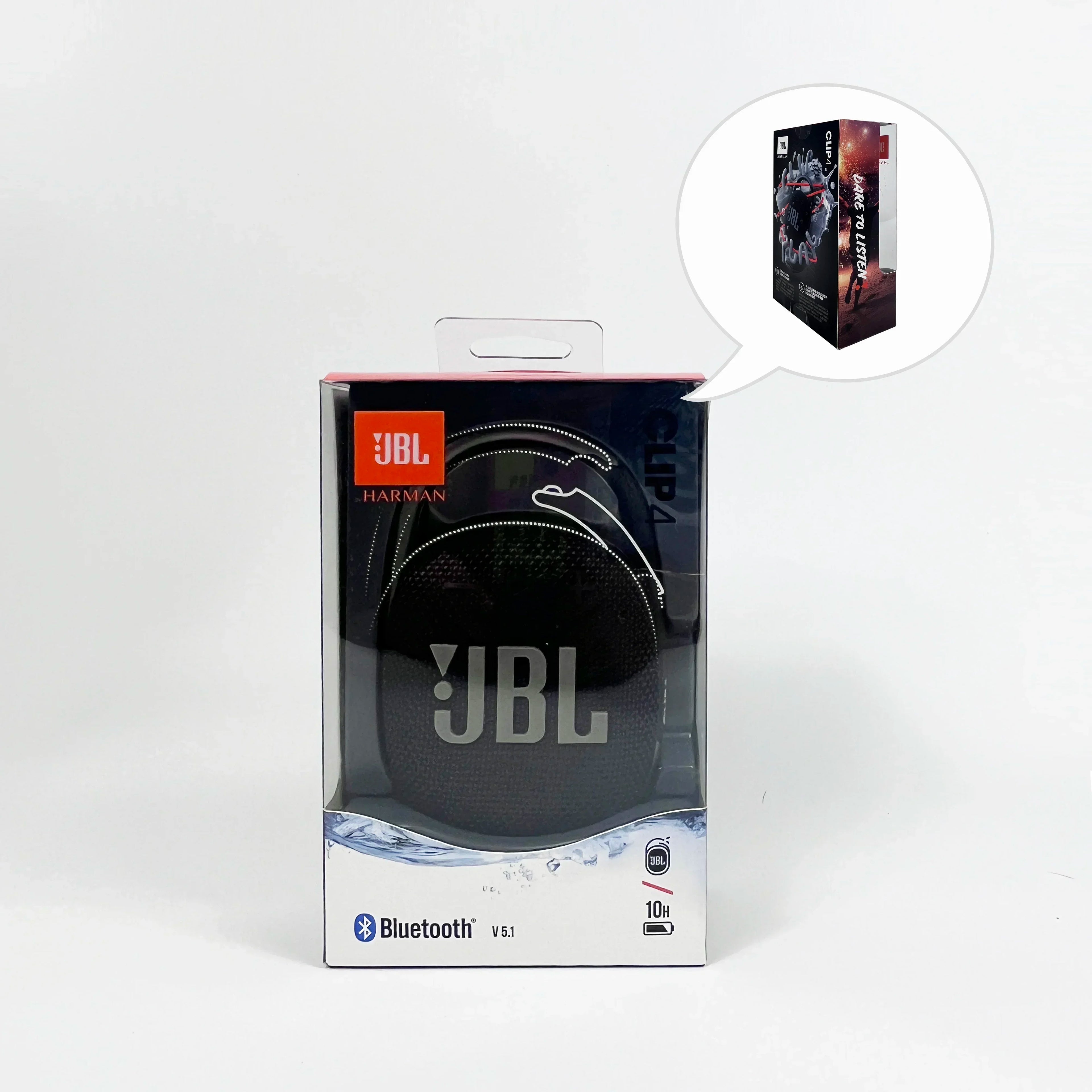 JBL Clip 4 Mini Bluetooth Speaker – IP67 Waterproof, Carabiner Clip, 10H Playtime