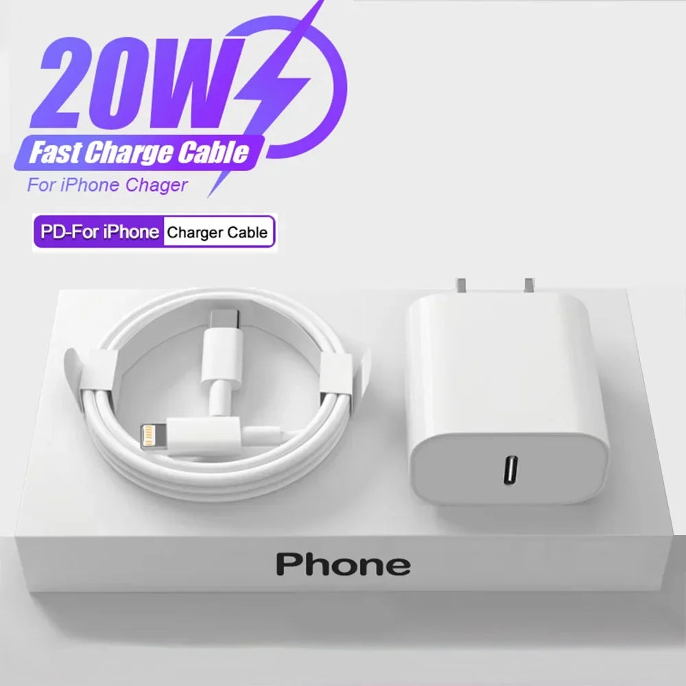 20W USB-C Fast Charger for iPhone 14 / 13 / 12 / 11 / X Series