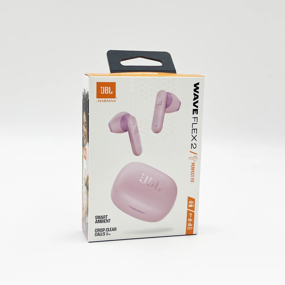 JBL Wave Flex 2 True Wireless Earbuds – Semi In-Ear, Bluetooth 5.3, Call Noise Cancelling