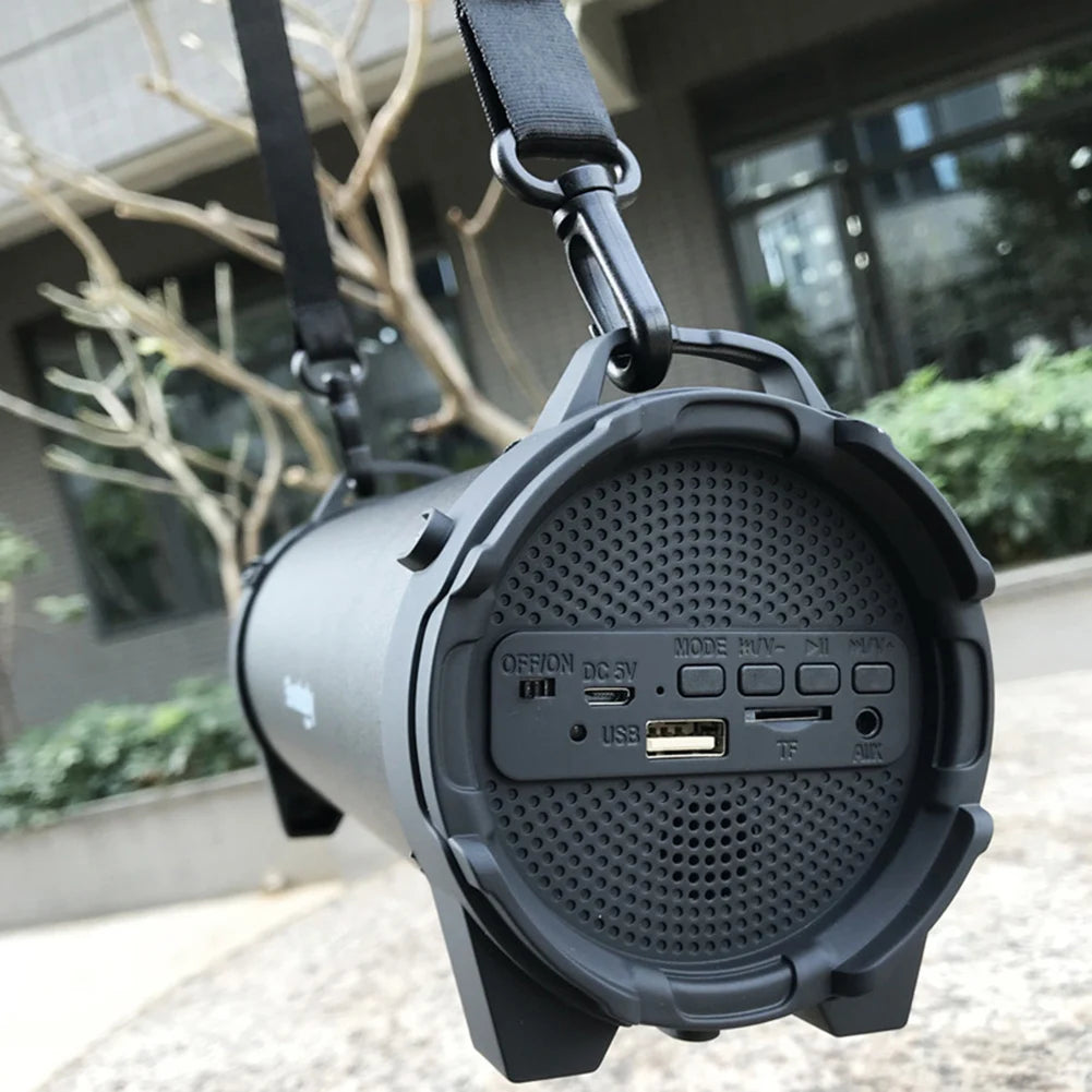 Portable Bluetooth Boombox Speaker — 8W, FM Radio, AUX & TF Card, 5-Hour Playtime