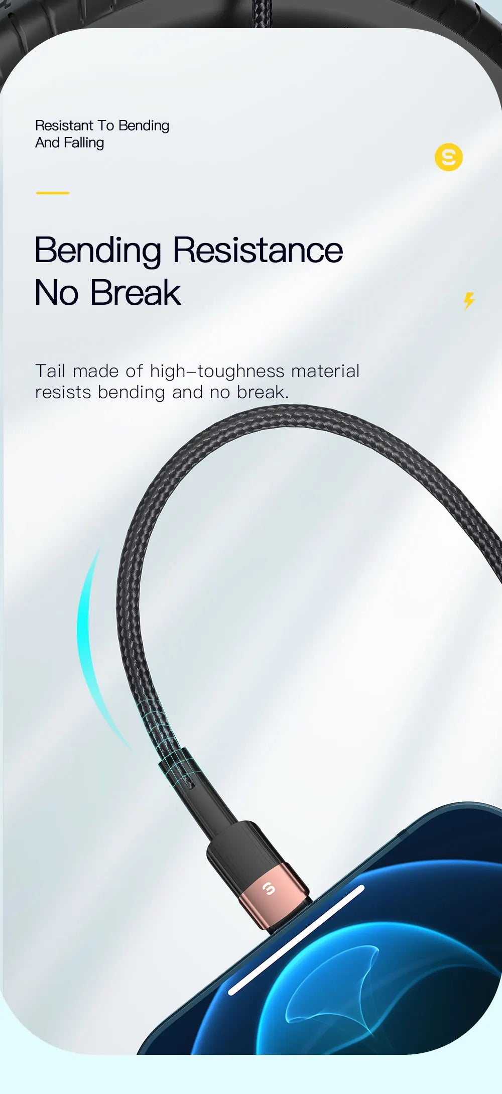 2.4A USB-A to Lightning Fast Charge Cable | Nylon Braided | iPhone & iPad