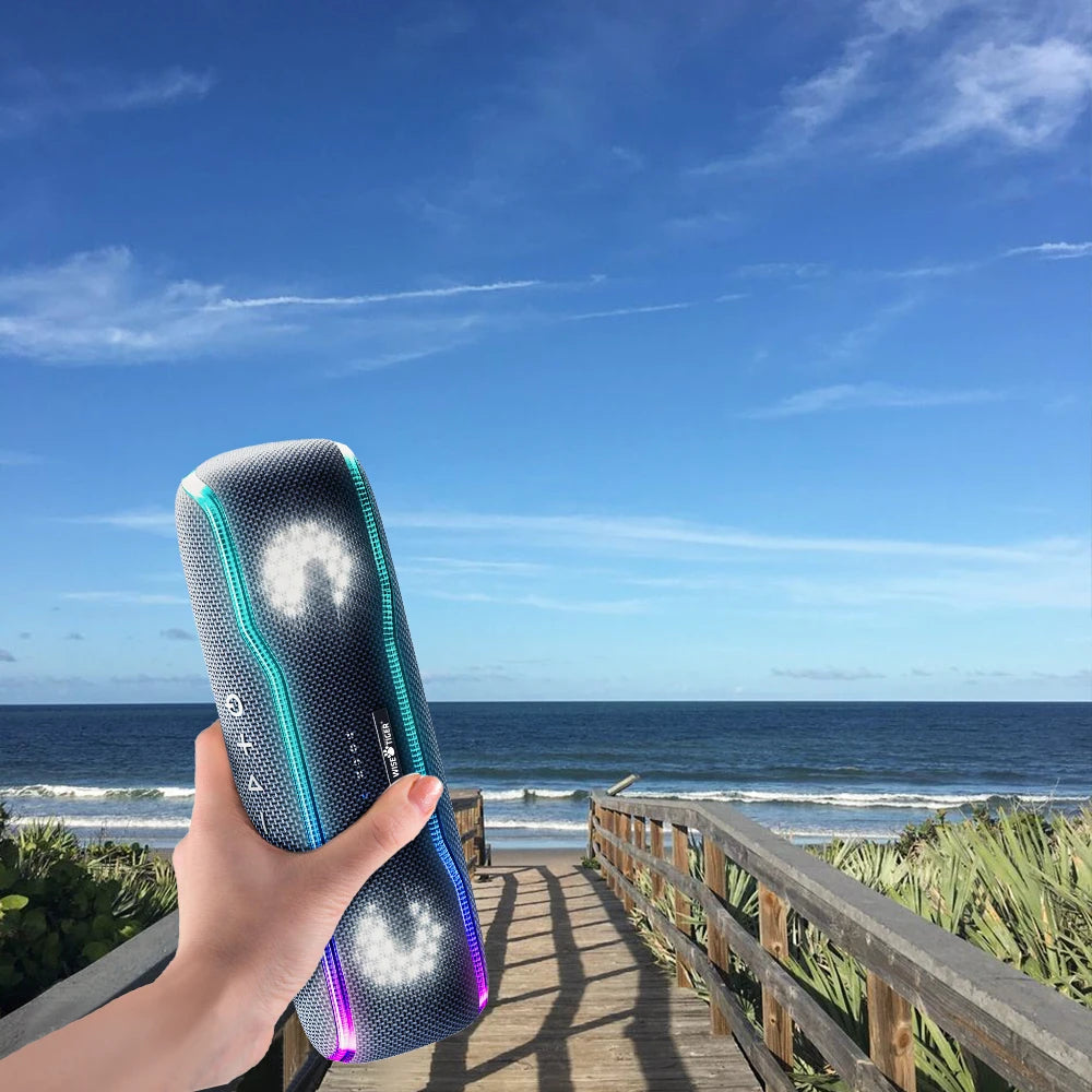 25W Portable Outdoor Bluetooth Speaker – IPX7 Waterproof, RGB Lights, 24H Playtime
