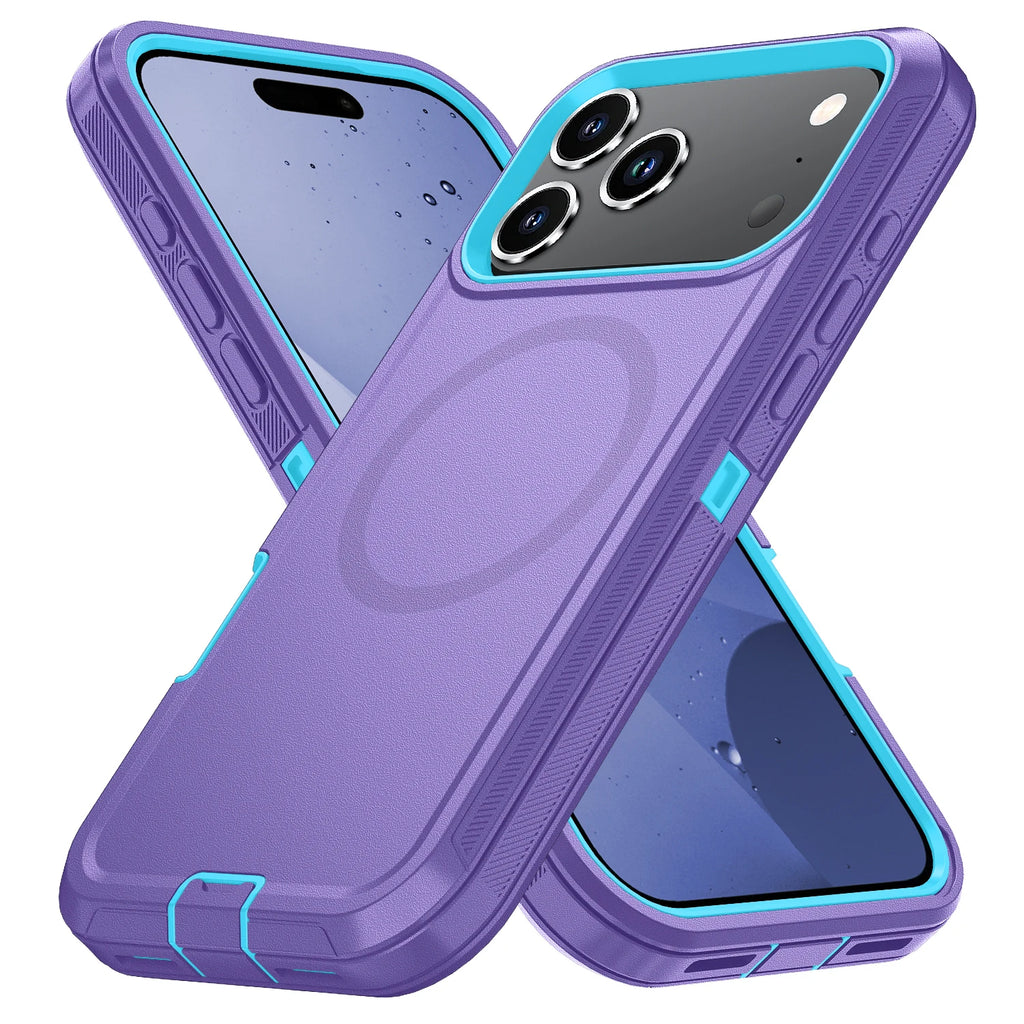 MagSafe Armor Shockproof Case — iPhone 11 to 17 Series (Air, Plus, Pro, Pro Max)