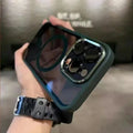 Magnetic Metal Lens Bumper Case for iPhone — Clear, Wireless Charge Compatible