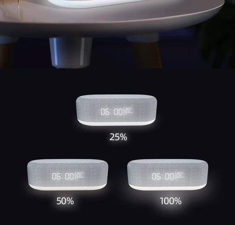 5-in-1 Wireless Charging Dock — Alarm Clock, Night Light & Thermometer