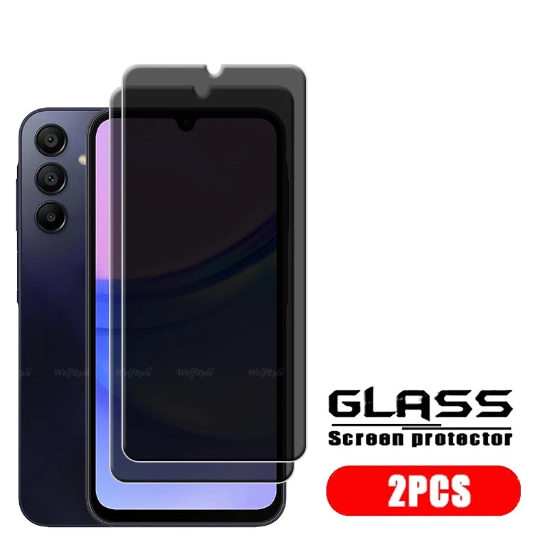 Samsung Galaxy A15 Screen Protector – 9H Tempered Glass, Anti-Spy Privacy, 1-4 Pack