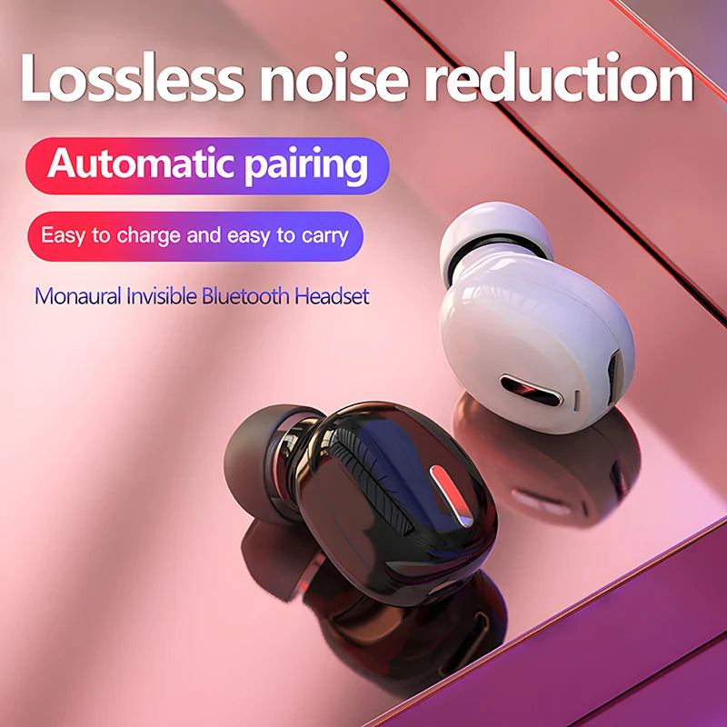 Wireless Bluetooth Earbuds – Single In-Ear Headset with Mic