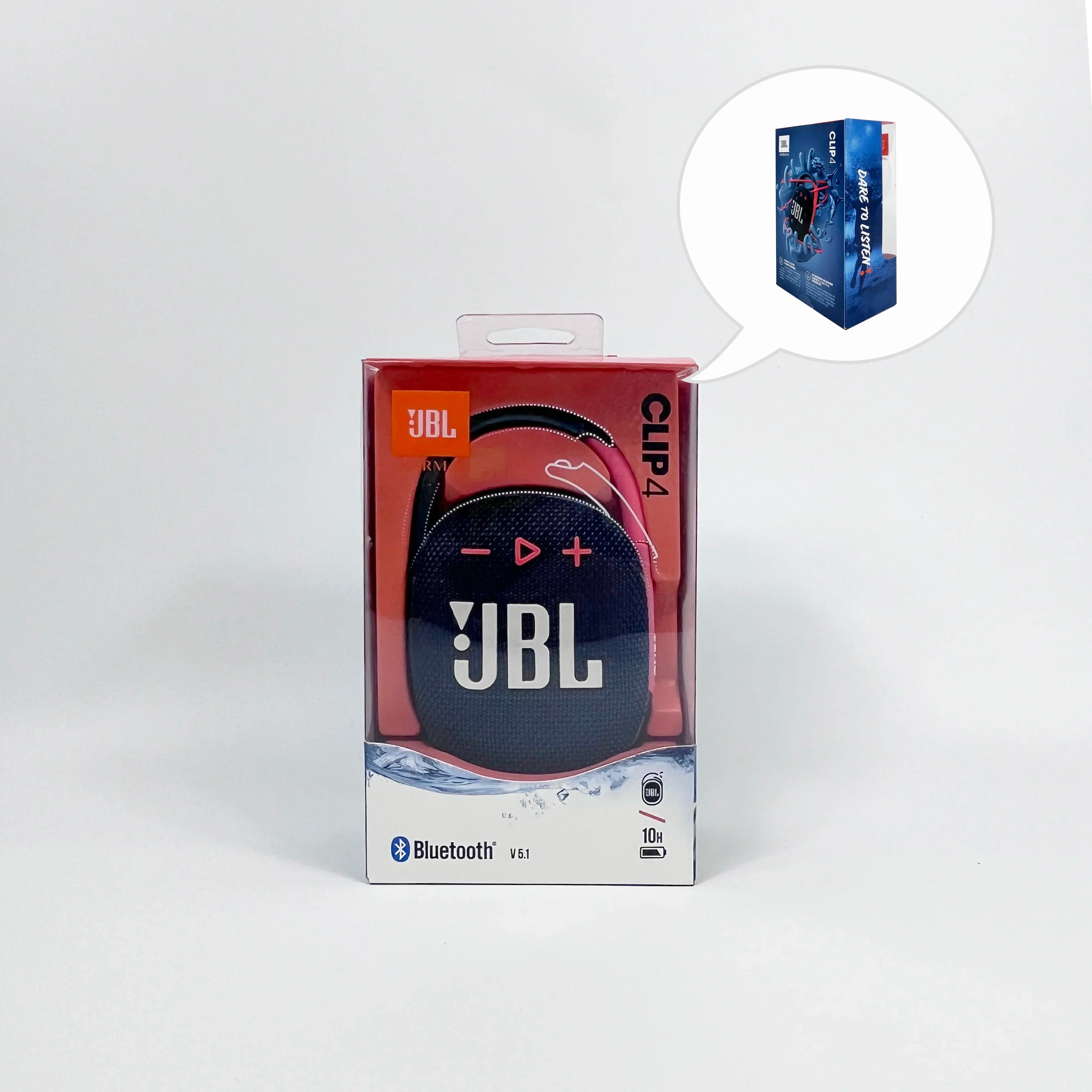 JBL Clip 4 Mini Bluetooth Speaker – IP67 Waterproof, Carabiner Clip, 10H Playtime