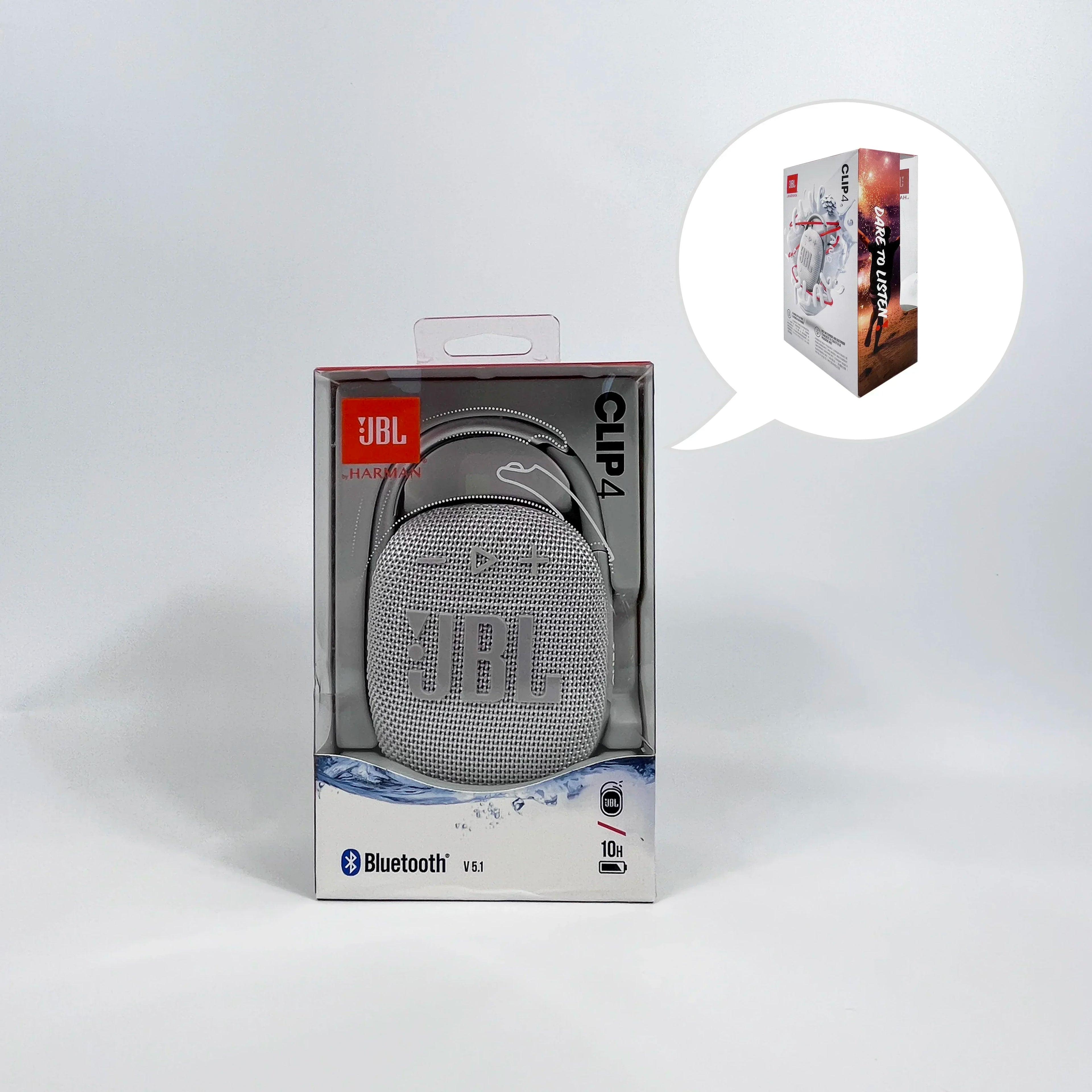 JBL Clip 4 Mini Bluetooth Speaker – IP67 Waterproof, Carabiner Clip, 10H Playtime