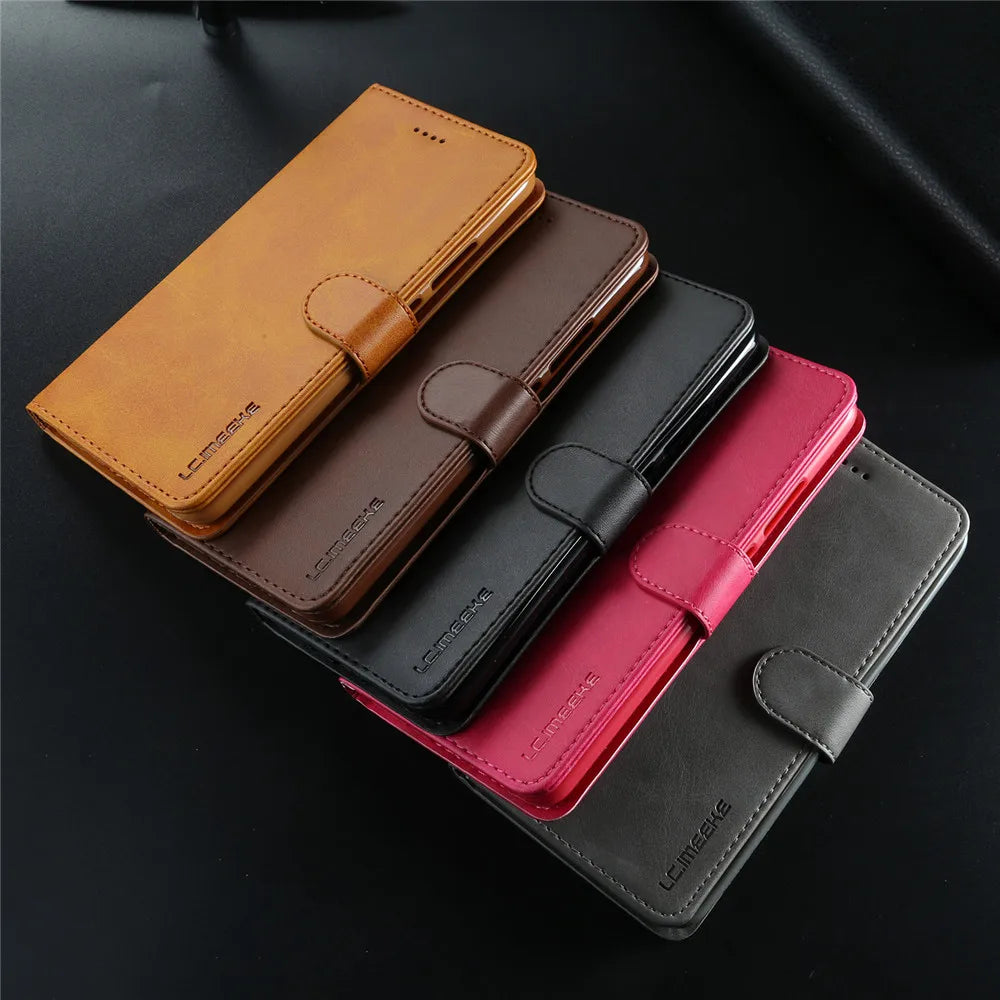 Samsung Galaxy A03 Leather Wallet Flip Case – Magnetic, Card Holder, Luxury Cover