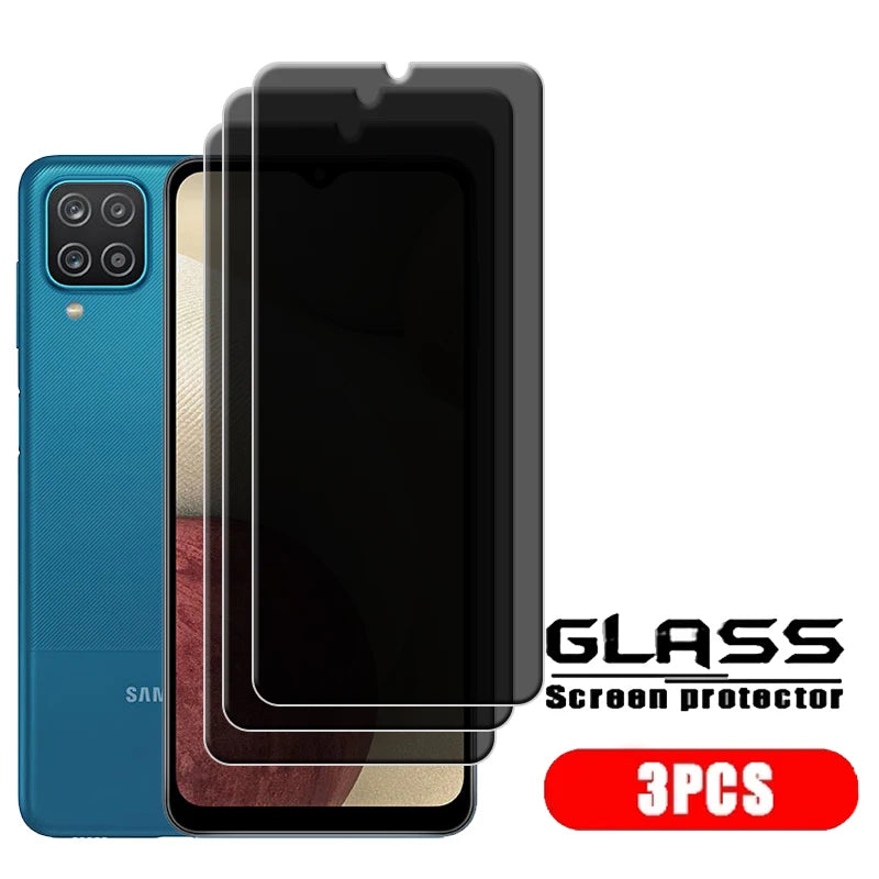 Samsung Galaxy A12 Screen Protector – 9H Tempered Glass, Anti-Spy Privacy, 4-Pack