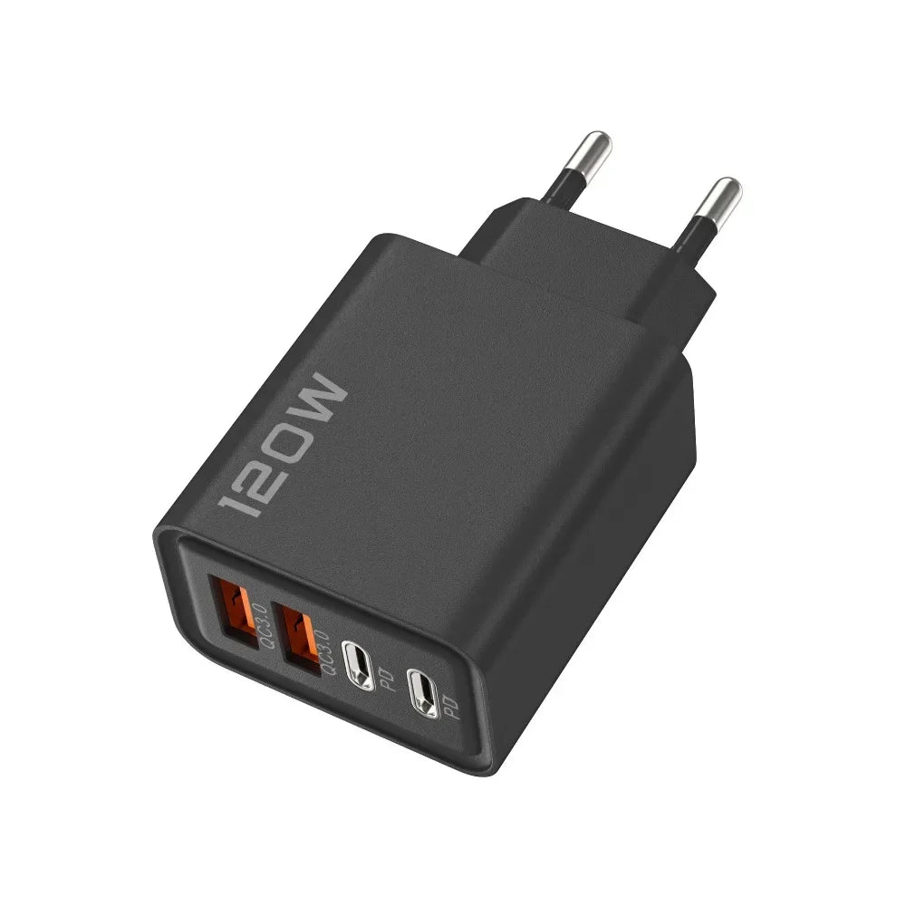 120W 4-Port USB-C Fast Charger — Charge 4 Devices at Once