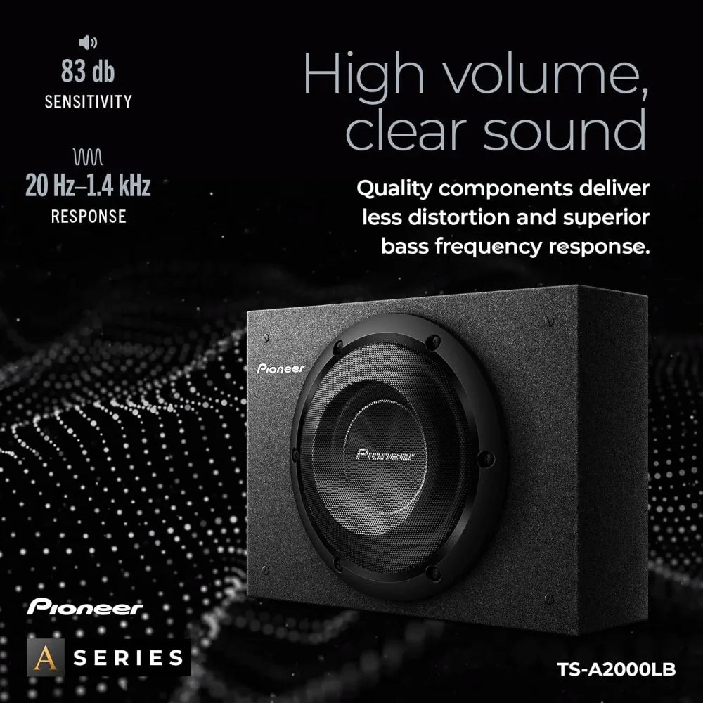 Pioneer TS-A2000LB 8" Shallow-Mount Car Subwoofer — 700W Max, Enclosure Included