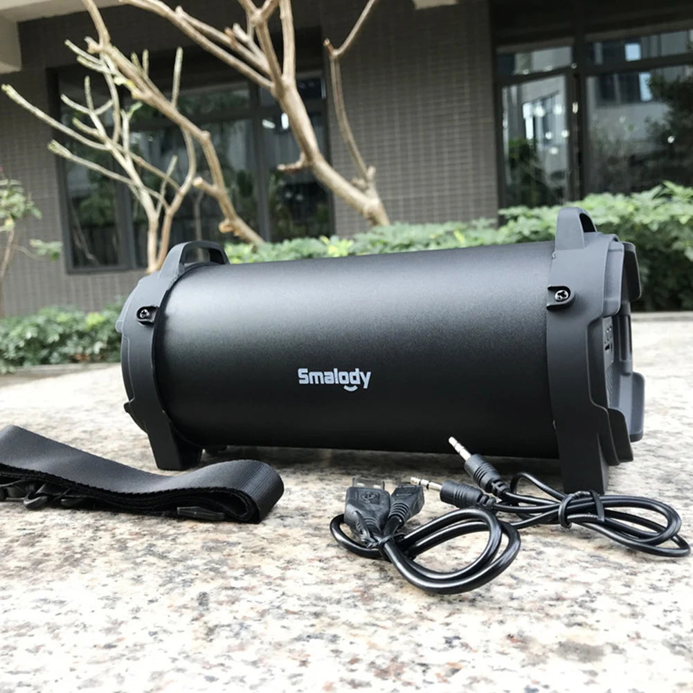 Portable Bluetooth Boombox Speaker — 8W, FM Radio, AUX & TF Card, 5-Hour Playtime