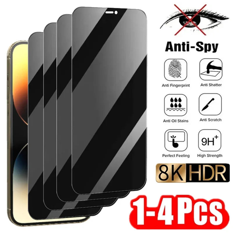 iPhone Privacy Screen Protector – Anti-Spy Tempered Glass (1–4 Pack) | iPhone 6 to 17 Series