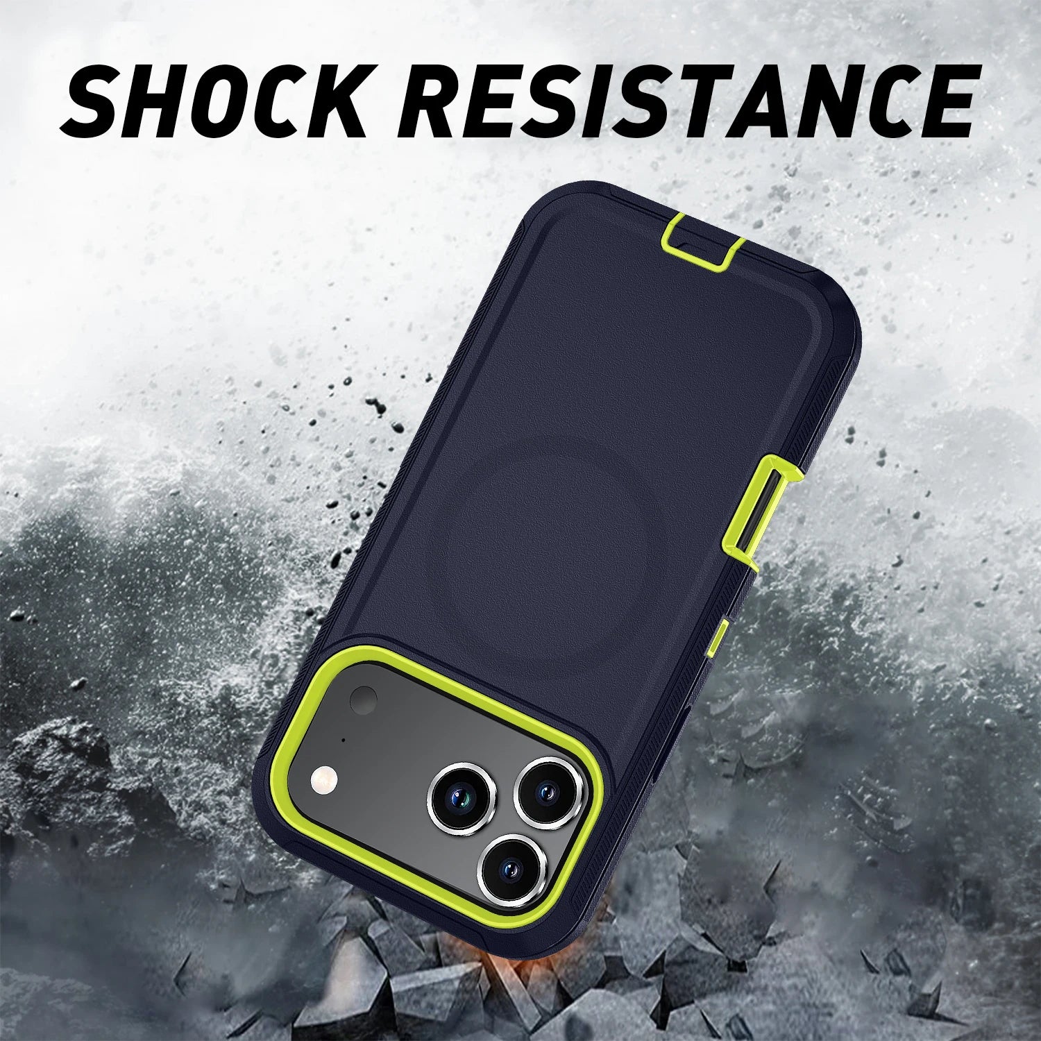 MagSafe Armor Shockproof Case — iPhone 11 to 17 Series (Air, Plus, Pro, Pro Max)