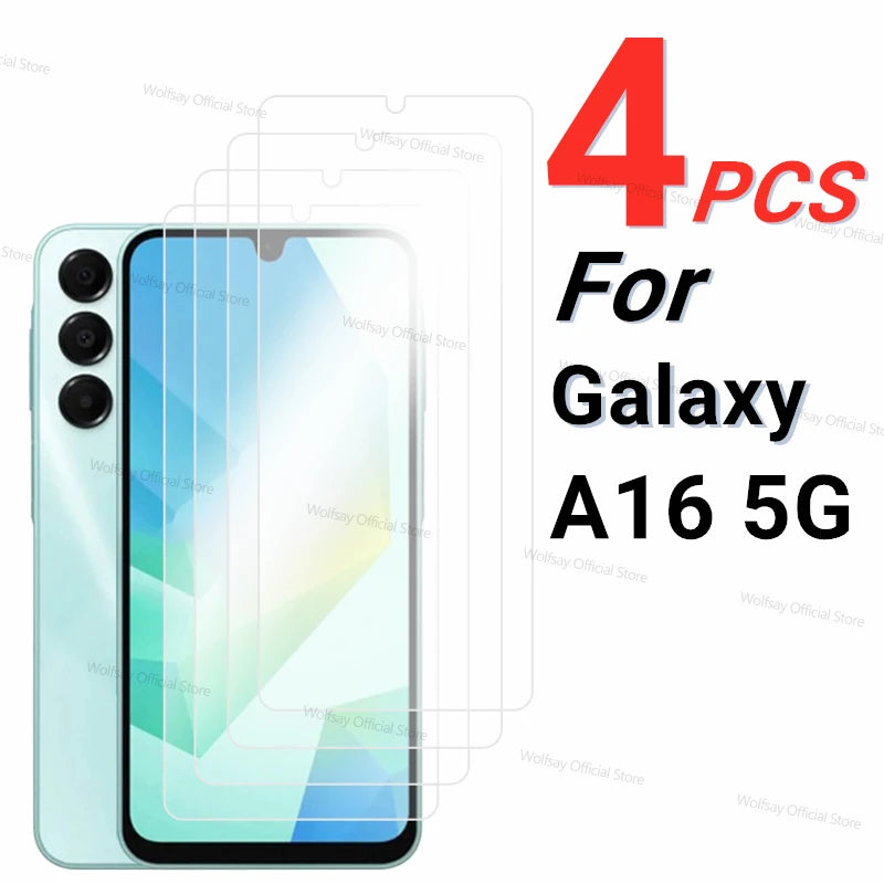 Samsung Galaxy A16 5G Screen Protector – 9H Tempered Glass, HD Clarity, 2 or 4 Pack