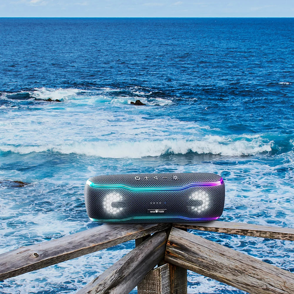 25W Portable Outdoor Bluetooth Speaker – IPX7 Waterproof, RGB Lights, 24H Playtime