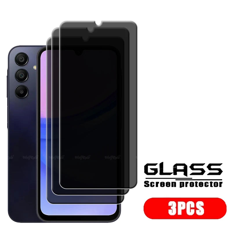 Samsung Galaxy A15 Screen Protector – 9H Tempered Glass, Anti-Spy Privacy, 1-4 Pack