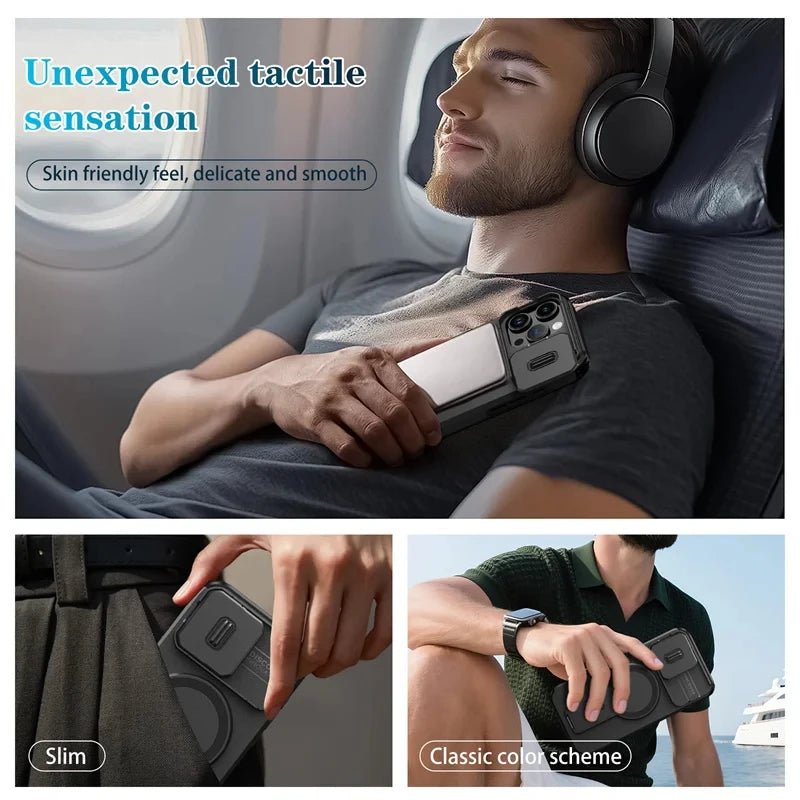 Camera Lens Protection iPhone Case with Magnetic Kickstand