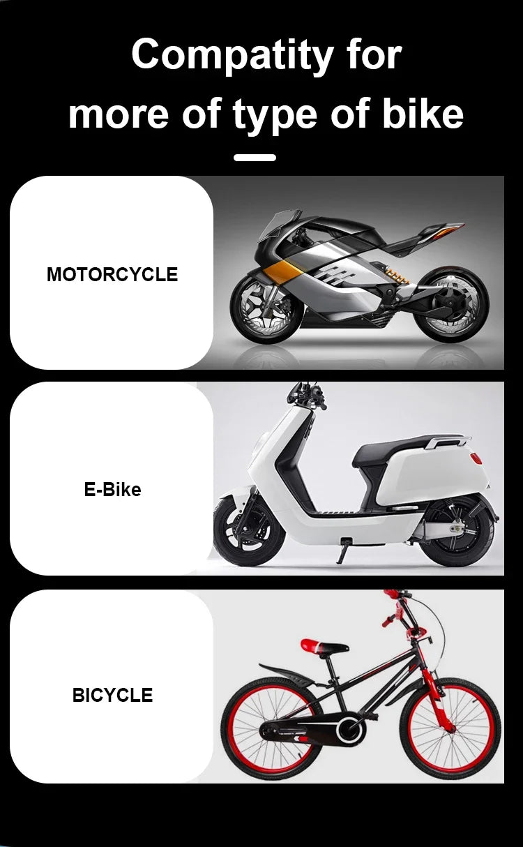 Motorcycle & Bike Phone Mount — 15W Wireless + 30W USB-C Fast Charging, 360° Rotation