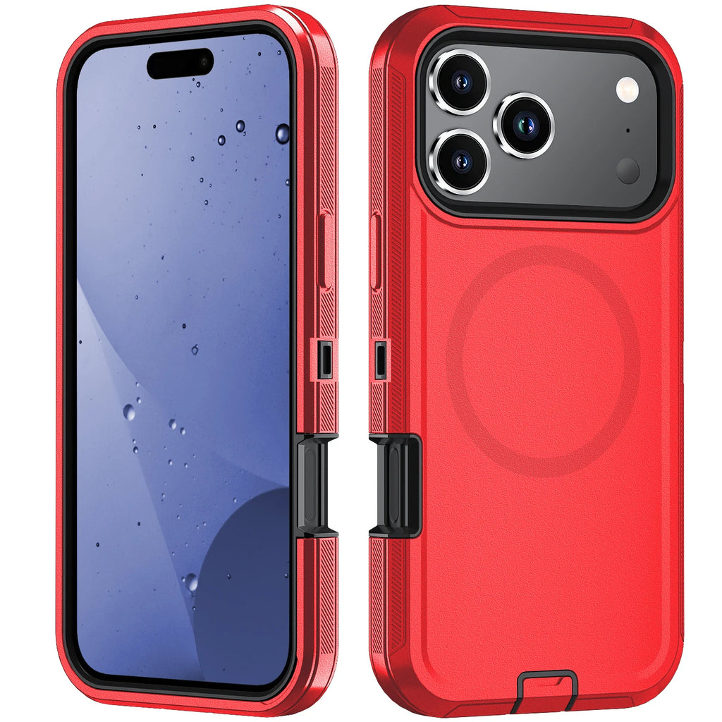 MagSafe Armor Shockproof Case — iPhone 11 to 17 Series (Air, Plus, Pro, Pro Max)