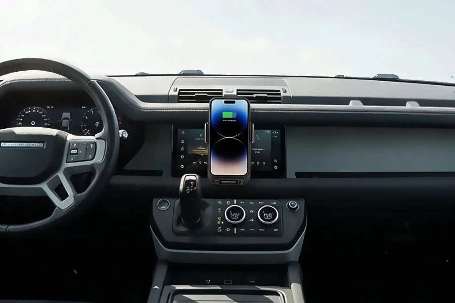 Smart Auto-Sensing Car Phone Mount — 15W Wireless Charging, One-Touch Release & 90° Rotation