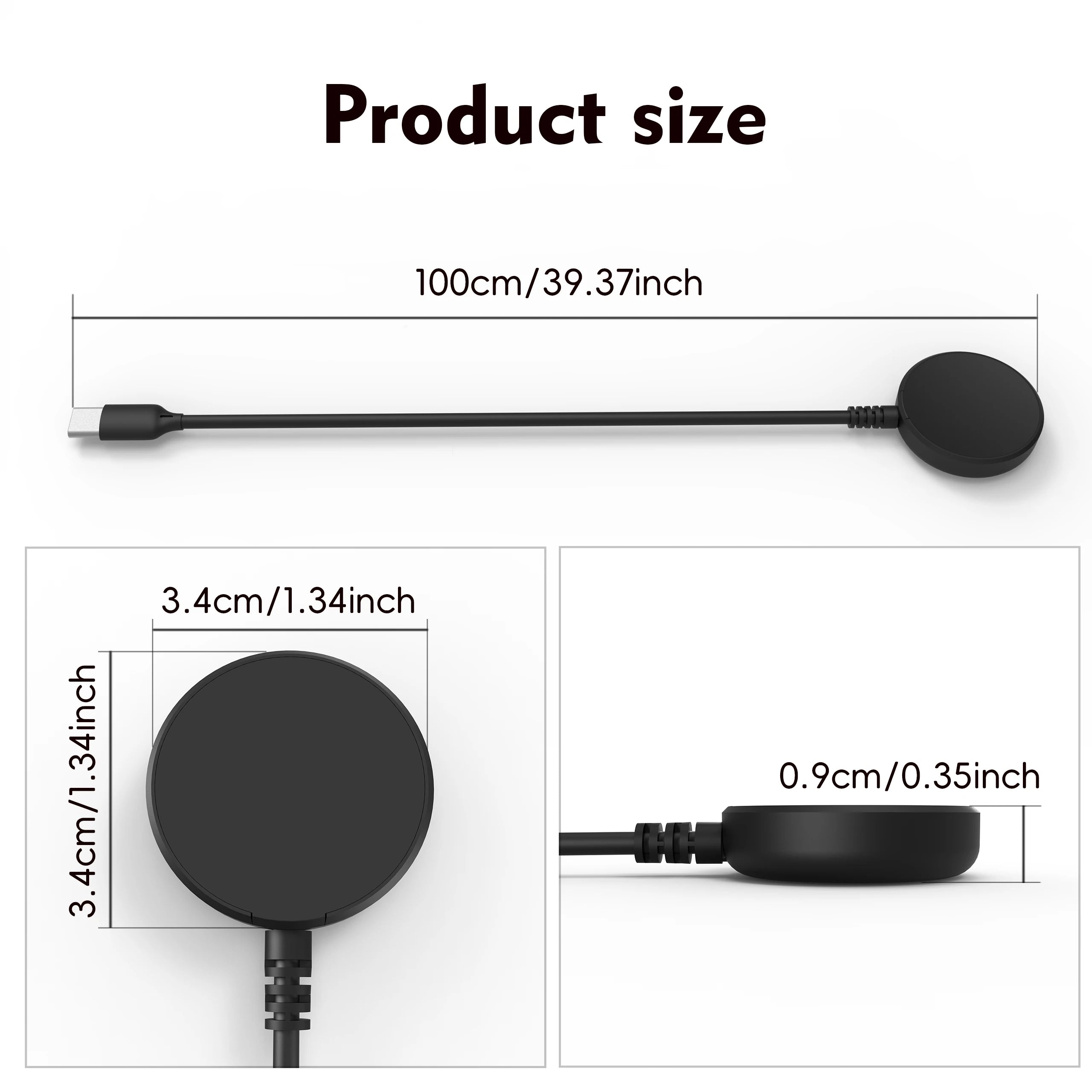 Samsung Galaxy Watch Magnetic Wireless Charger — USB-A & USB-C