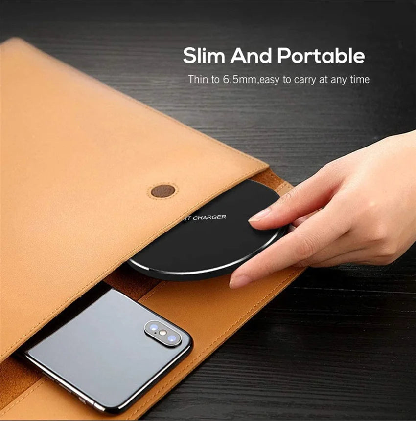 60W Fast Wireless Charging Pad — Universal, Slim & Case-Friendly