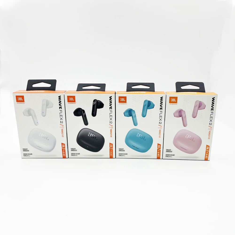 JBL Wave Flex 2 True Wireless Earbuds – Semi In-Ear, Bluetooth 5.3, Call Noise Cancelling