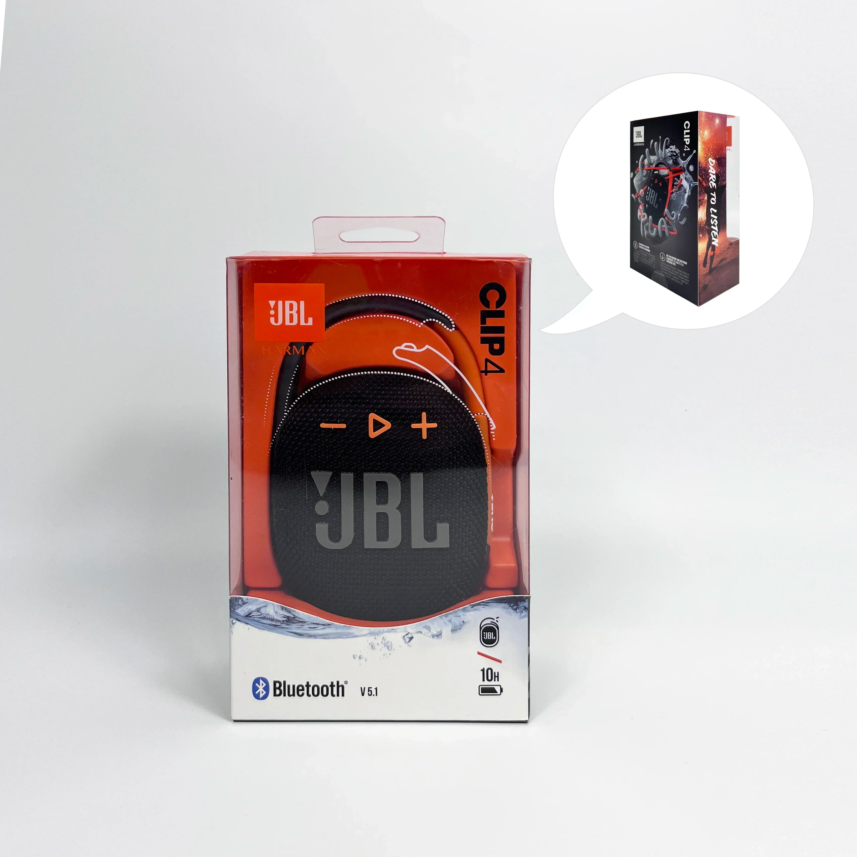JBL Clip 4 Mini Bluetooth Speaker – IP67 Waterproof, Carabiner Clip, 10H Playtime