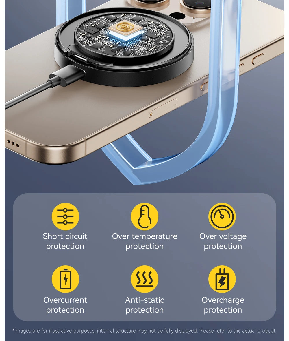 Essager 15W Magnetic Wireless Charger — iPhone 16/15/14/13 & AirPods