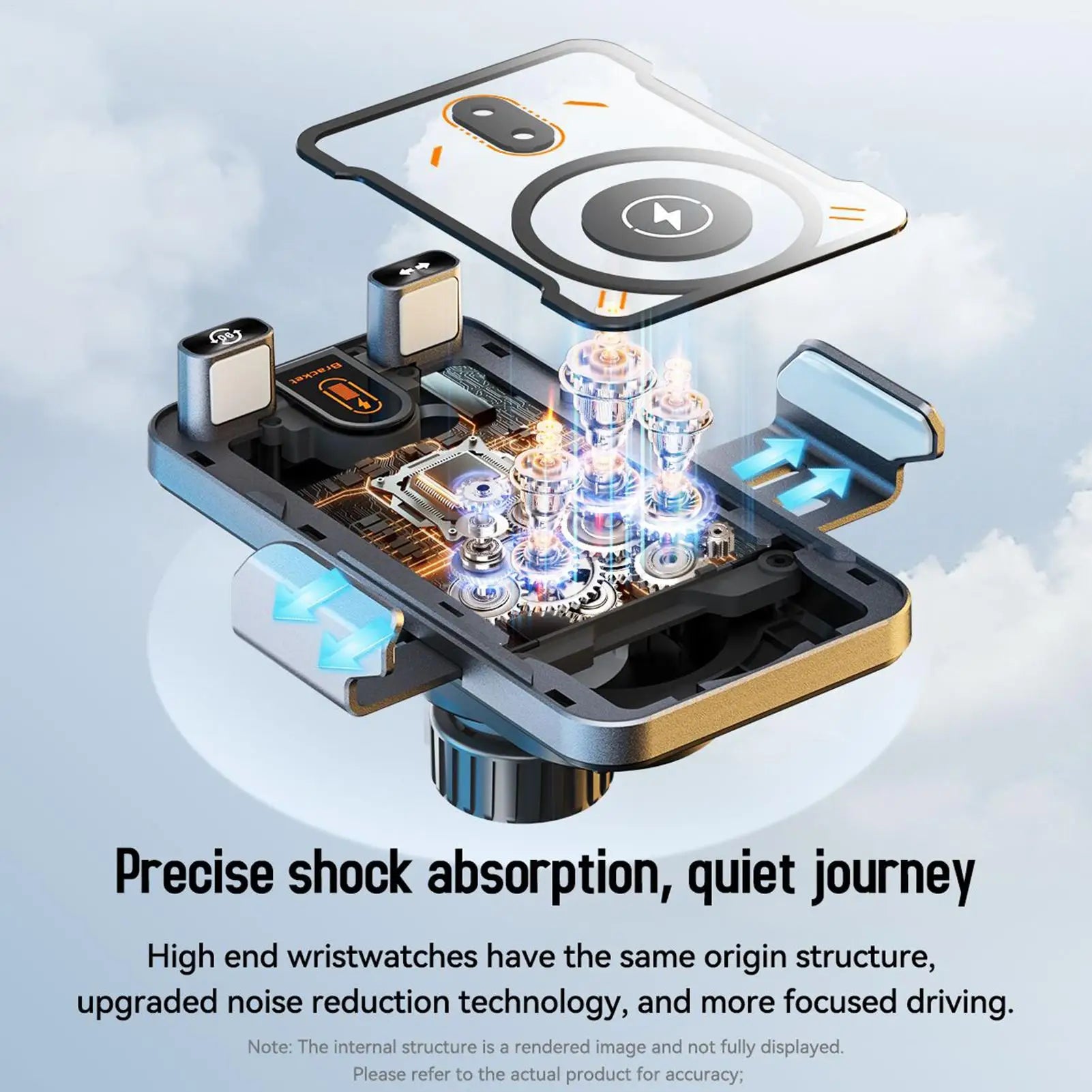 15W Wireless Car Charger Mount — Auto-Clamp, 360° Rotation & Air Vent Grip