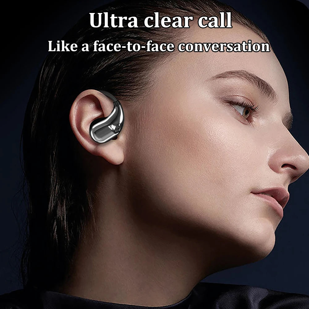Bluetooth 5.4 Ear Hook Earbuds – HiFi Stereo, ANC, LED Display, Touch Control