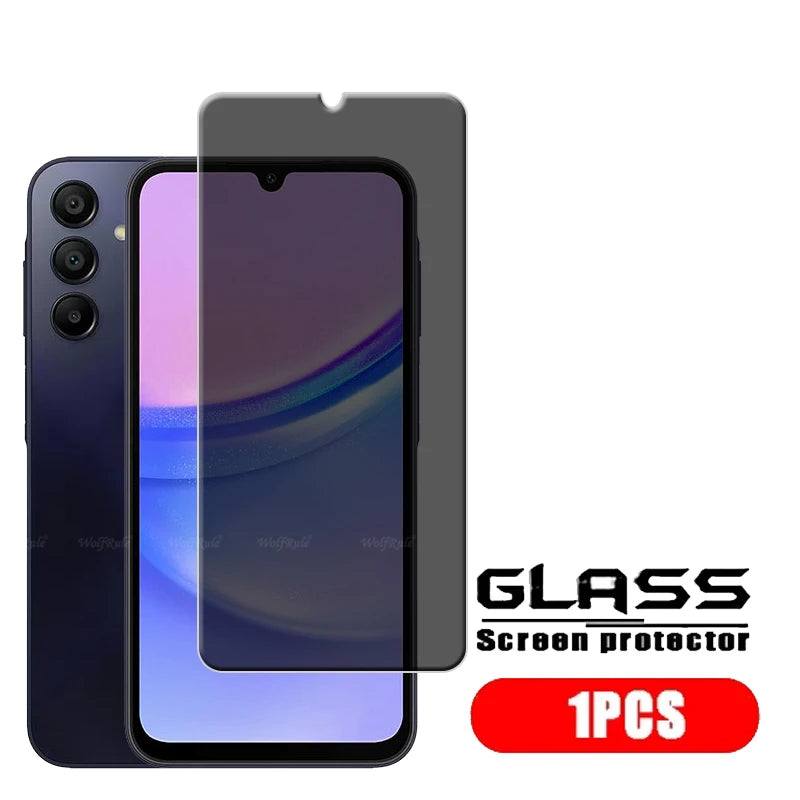 Samsung Galaxy A15 Screen Protector – 9H Tempered Glass, Anti-Spy Privacy, 1-4 Pack