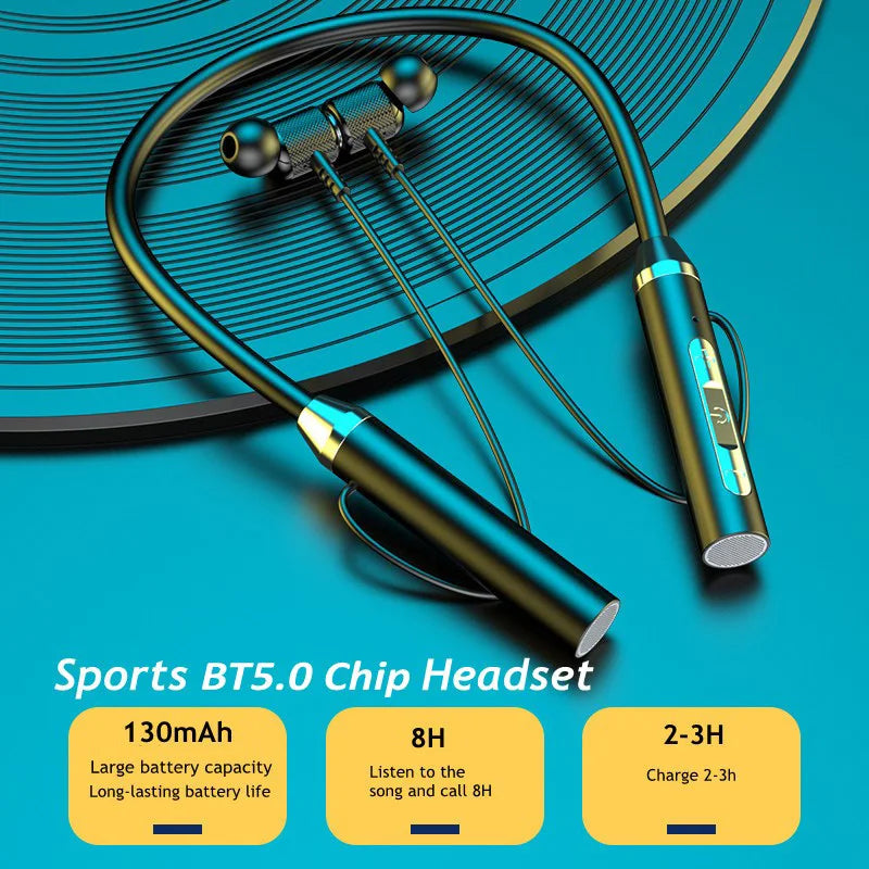 Magnetic Neckband Bluetooth Earphones – ANC, IPX5, 8H Playtime
